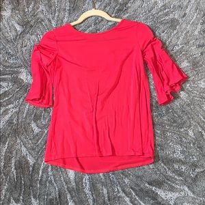 Coral quarter length sleeve blouse